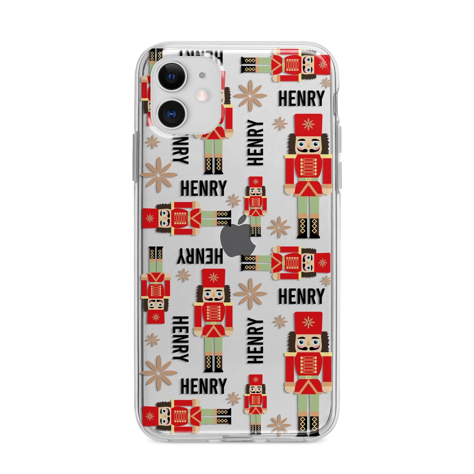 Nutcracker with Name Apple iPhone 11 in White with Bumper Case