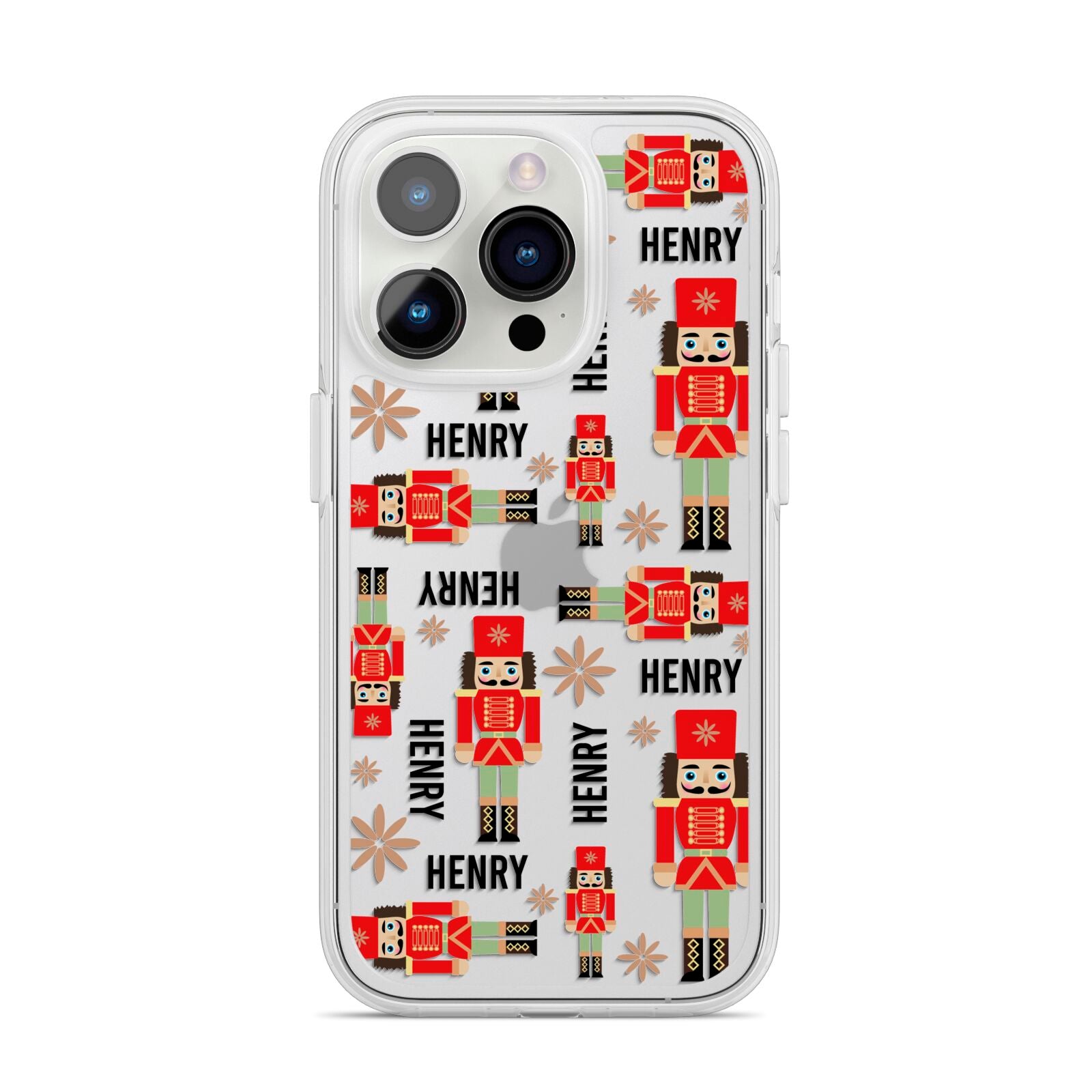 Nutcracker with Name iPhone 14 Pro Clear Tough Case Silver