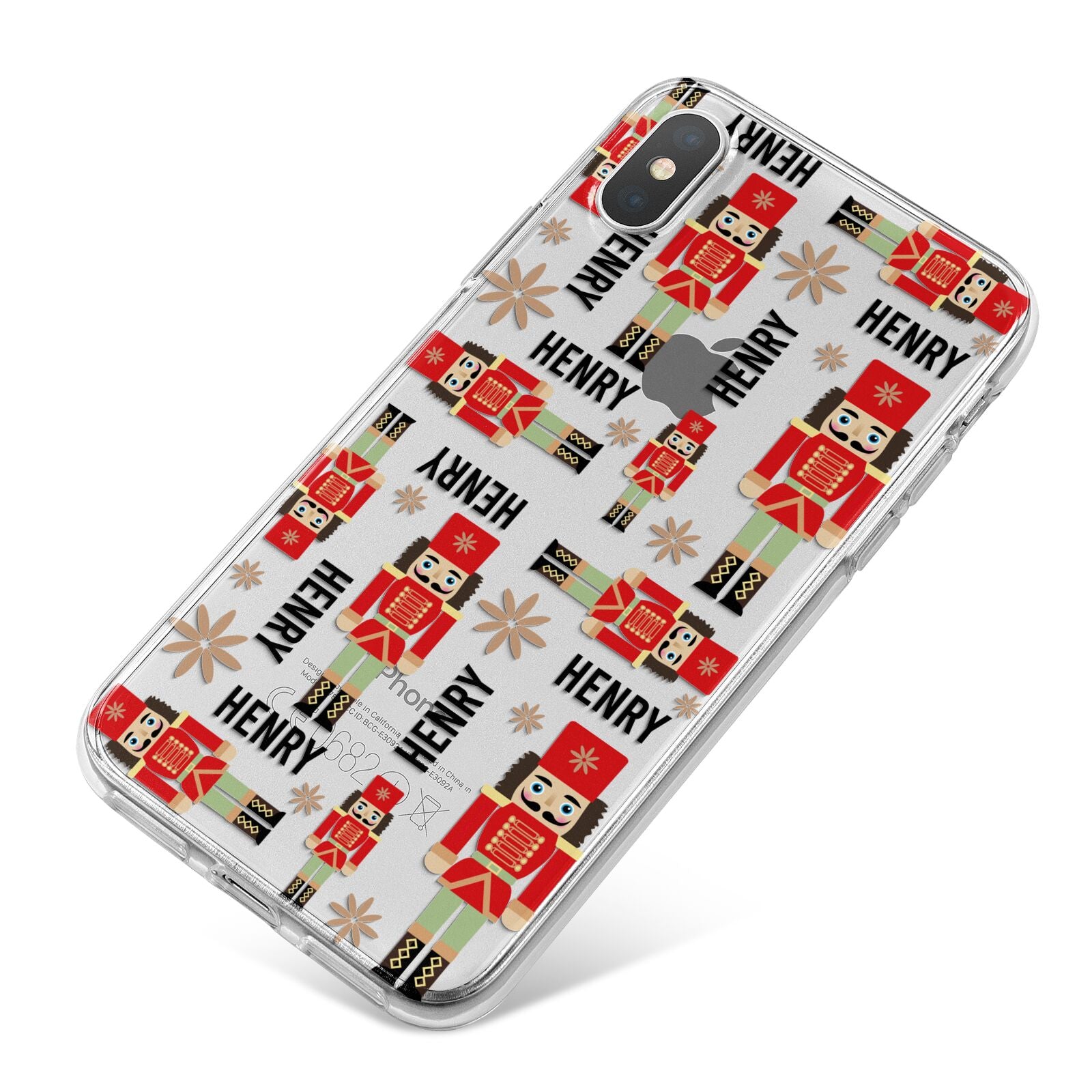 Nutcracker with Name iPhone X Bumper Case on Silver iPhone