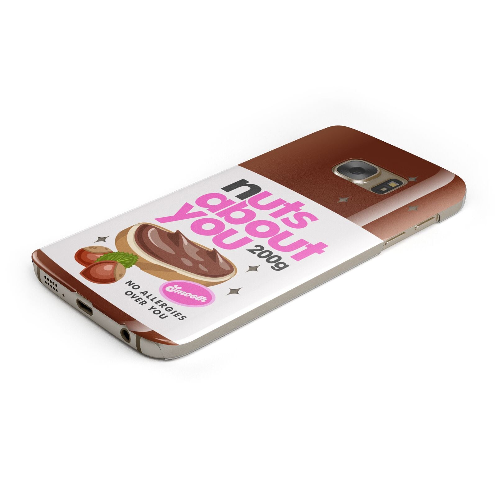 Nuts About You Protective Samsung Galaxy Case Angled Image