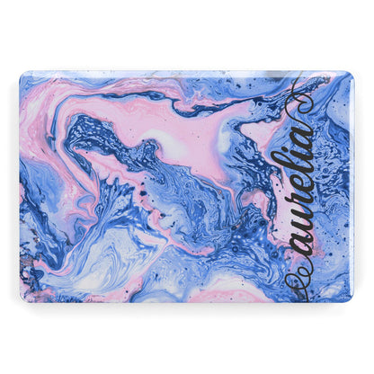 Ocean Blue and Pink Marble Apple MacBook Case