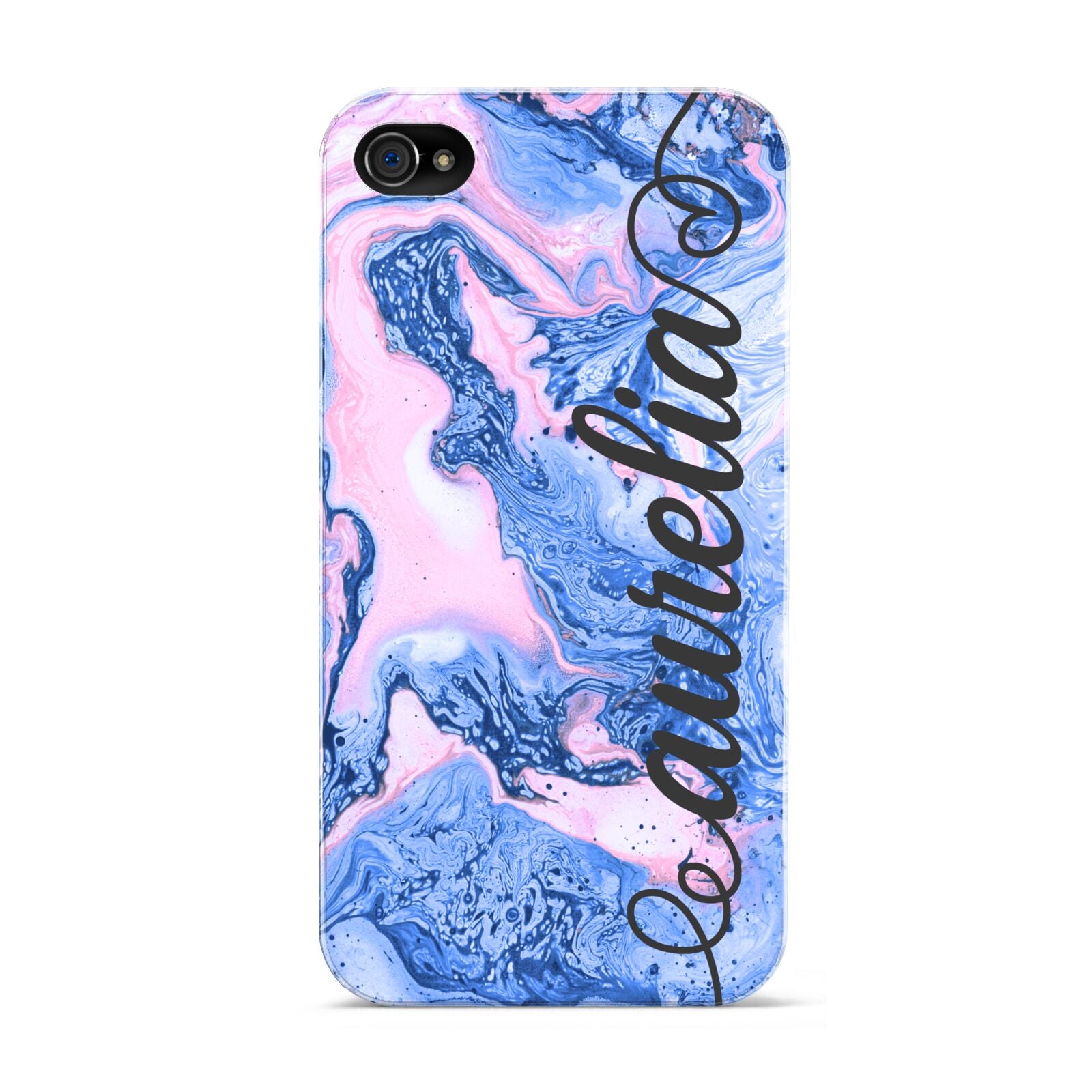 Ocean Blue and Pink Marble Apple iPhone 4s Case