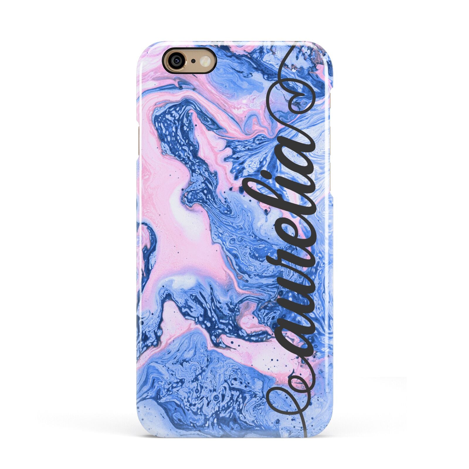 Ocean Blue and Pink Marble Apple iPhone 6 3D Snap Case