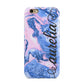 Ocean Blue and Pink Marble Apple iPhone 6 3D Tough Case