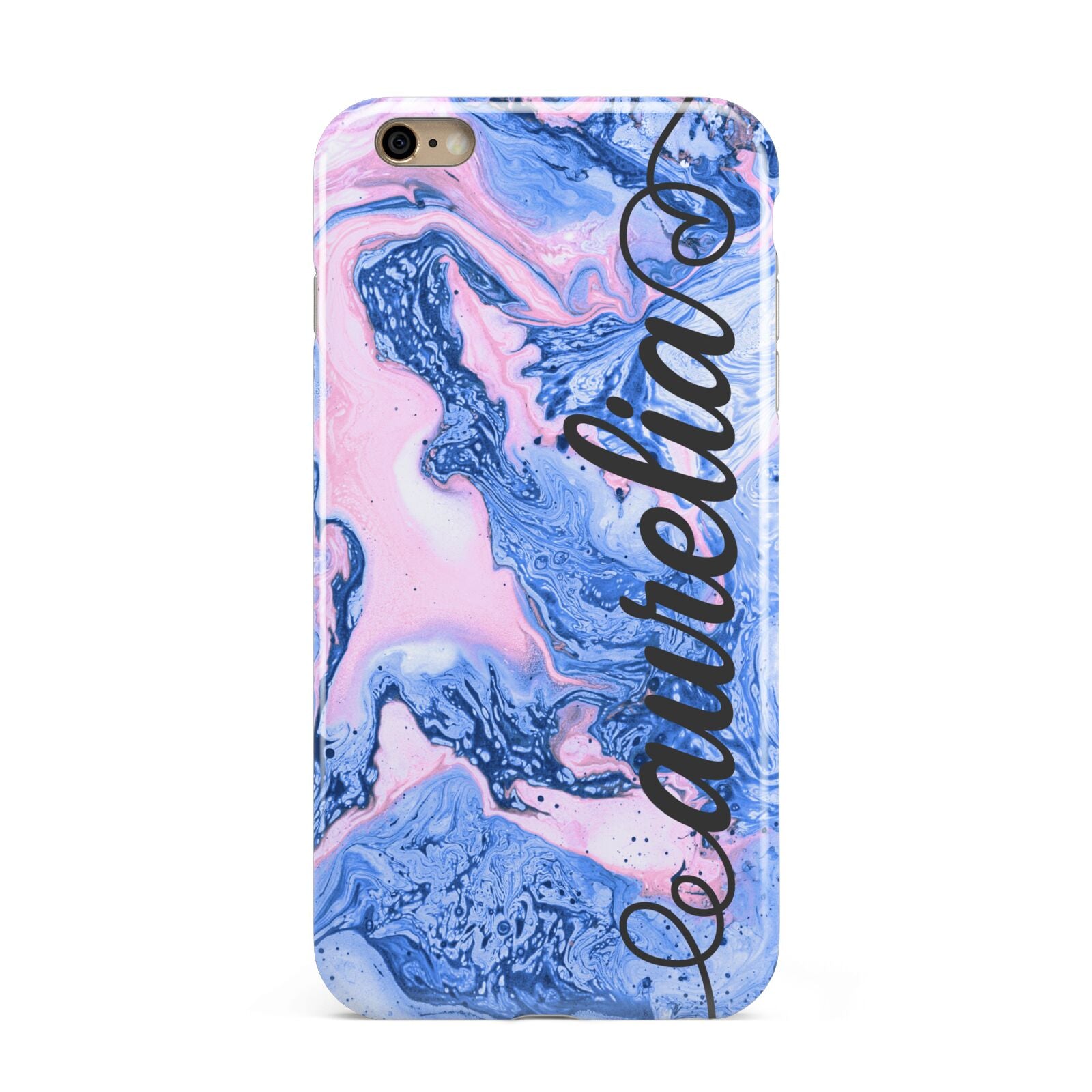 Ocean Blue and Pink Marble Apple iPhone 6 Plus 3D Tough Case