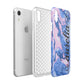 Ocean Blue and Pink Marble Apple iPhone XR White 3D Tough Case Expanded view
