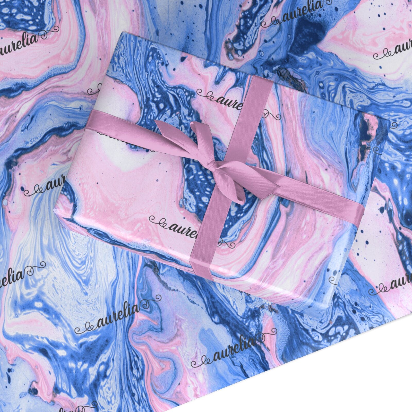 Blue and pink wrapping deals paper