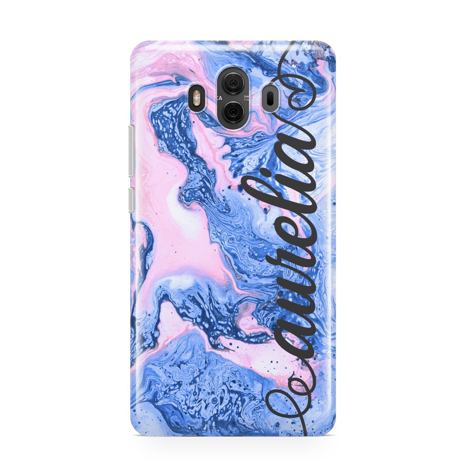 Ocean Blue and Pink Marble Huawei Mate 10 Protective Phone Case