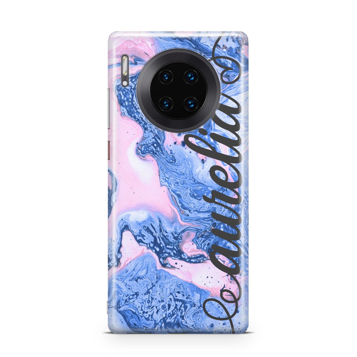 Ocean Blue and Pink Marble Huawei Mate 30 Pro Phone Case