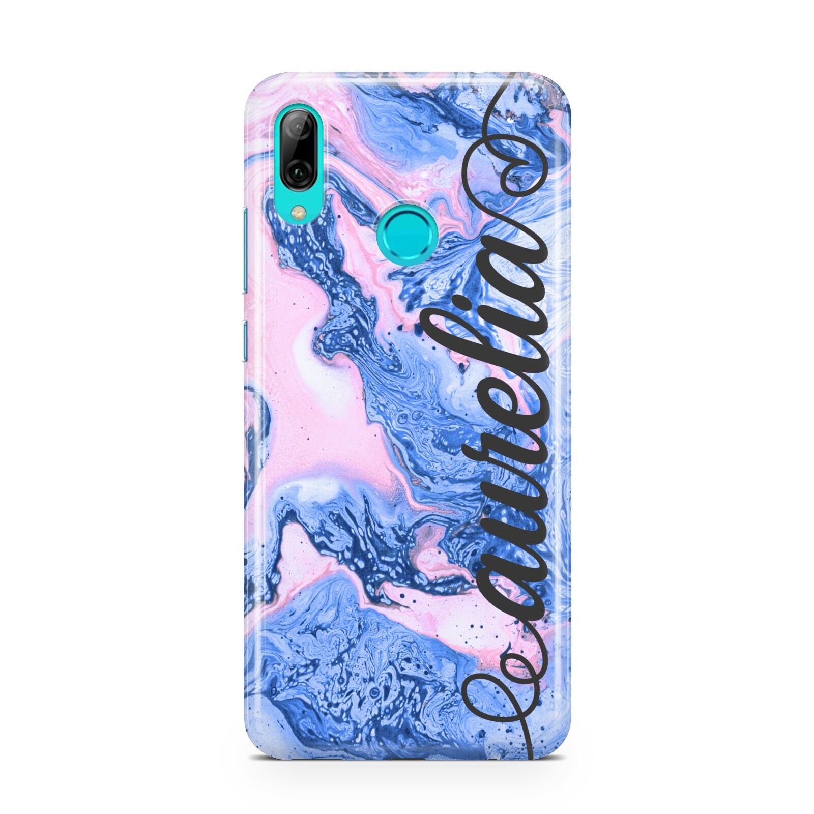 Ocean Blue and Pink Marble Huawei P Smart 2019 Case