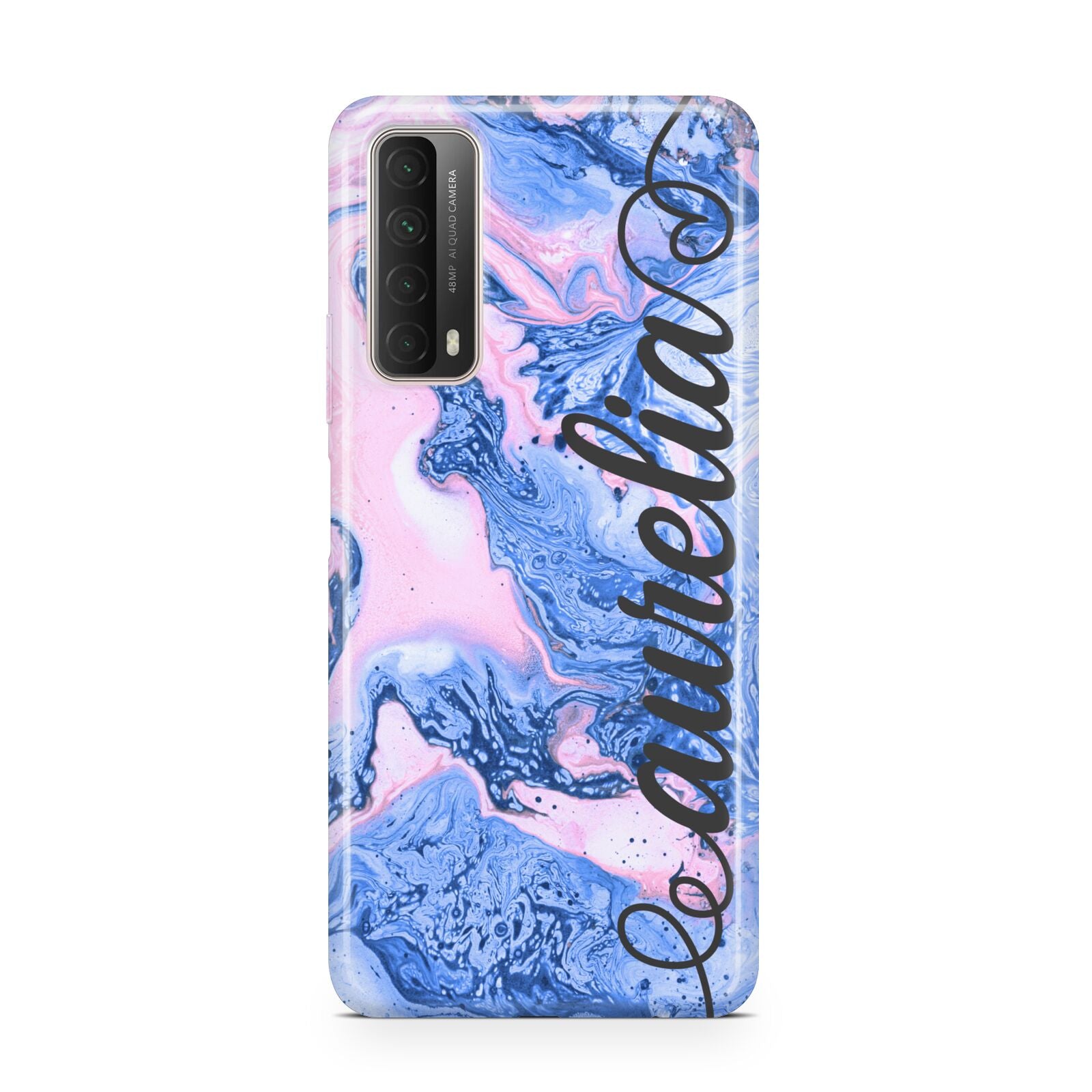 Ocean Blue and Pink Marble Huawei P Smart 2021