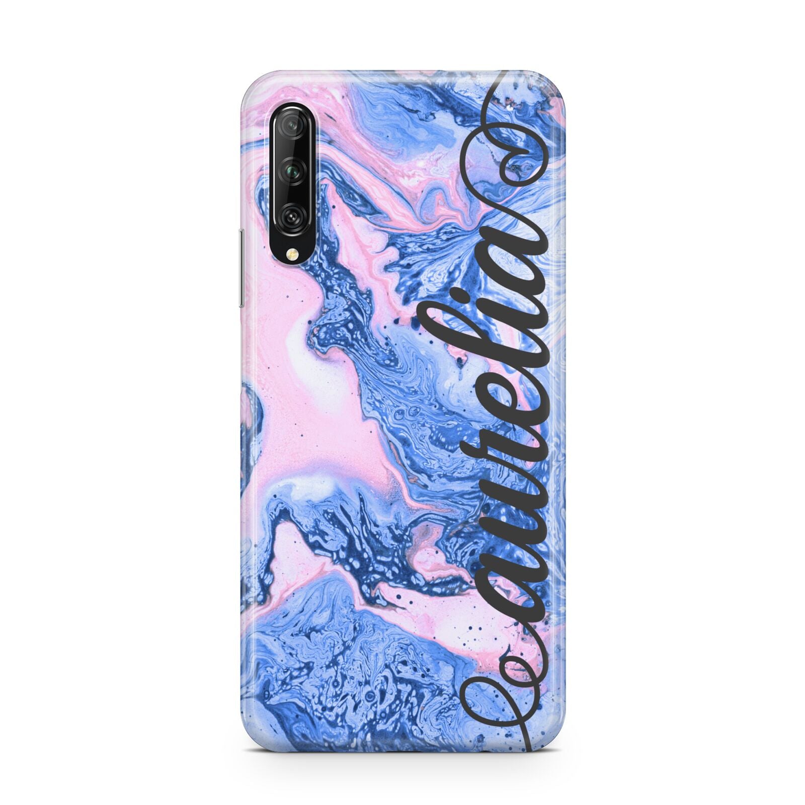 Ocean Blue and Pink Marble Huawei P Smart Pro 2019