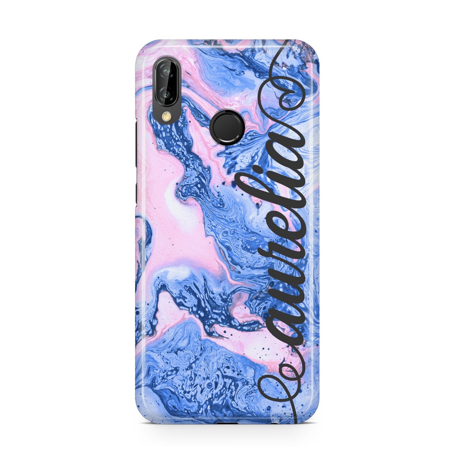 Ocean Blue and Pink Marble Huawei P20 Lite Phone Case