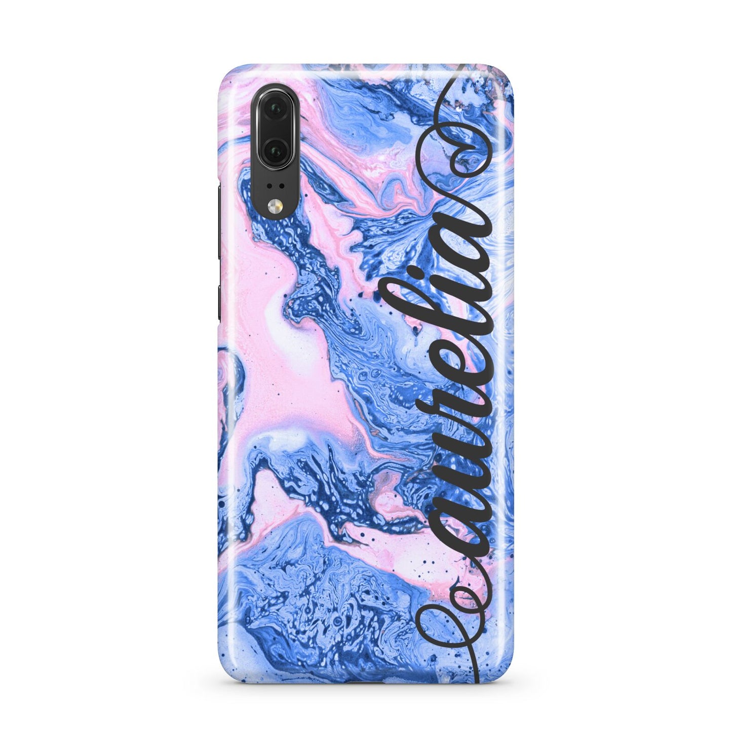 Ocean Blue and Pink Marble Huawei P20 Phone Case