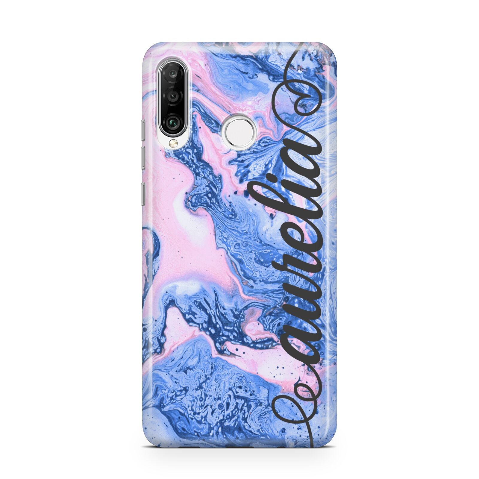 Ocean Blue and Pink Marble Huawei P30 Lite Phone Case