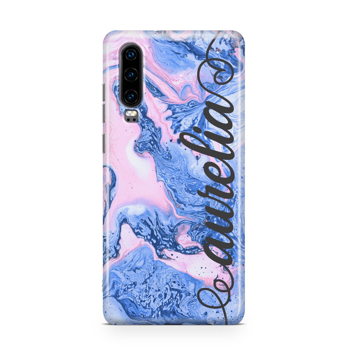 Ocean Blue and Pink Marble Huawei P30 Phone Case