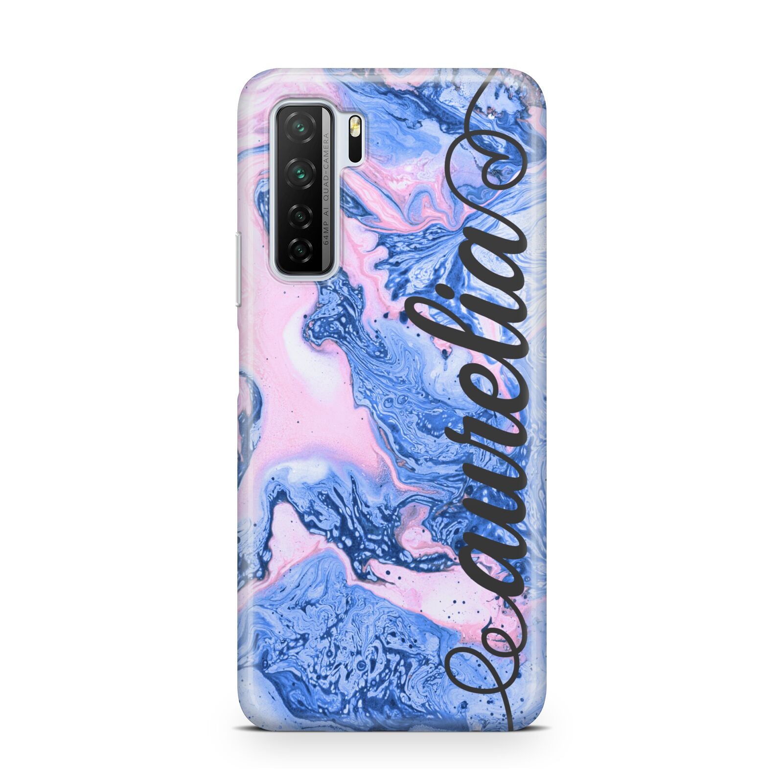 Ocean Blue and Pink Marble Huawei P40 Lite 5G Phone Case