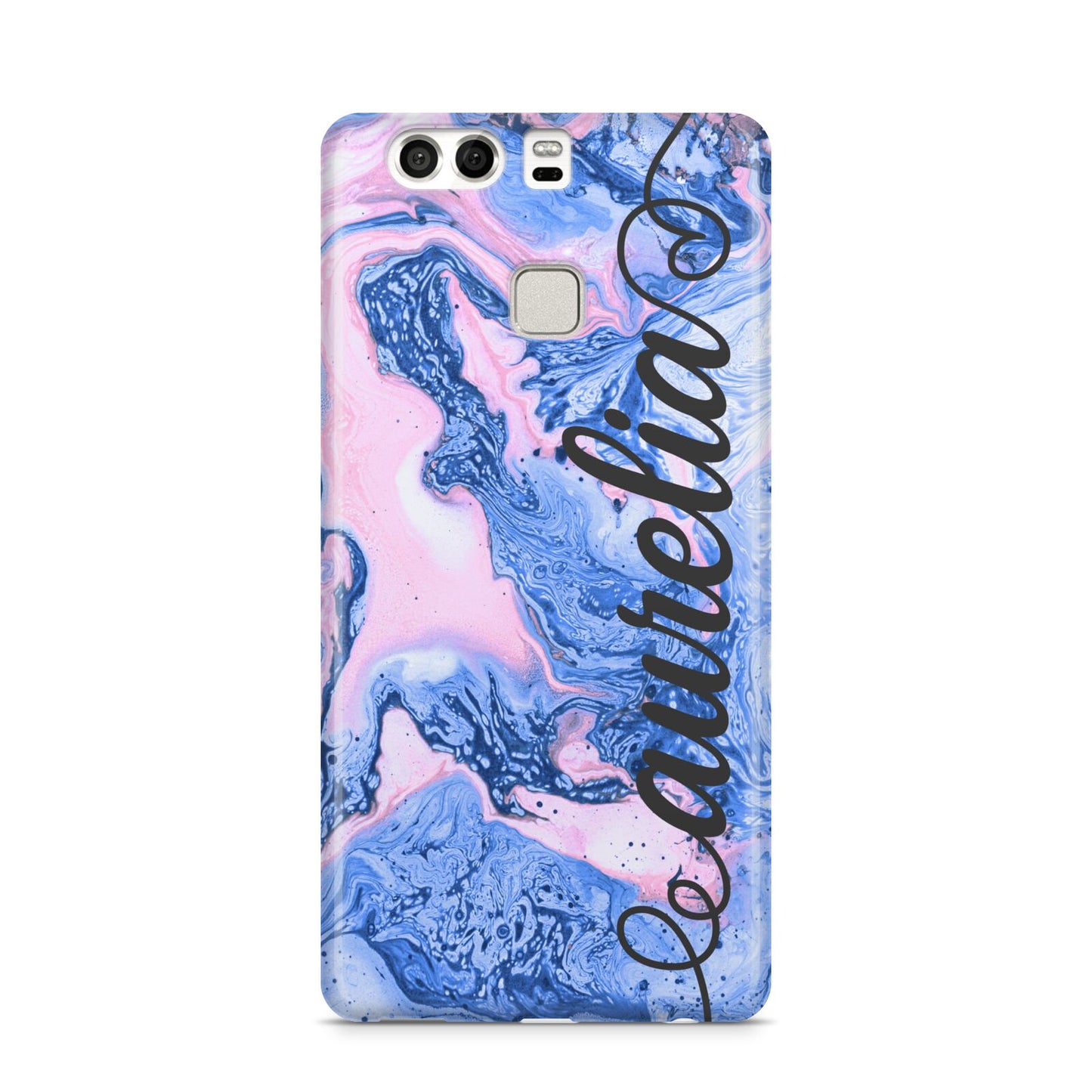 Ocean Blue and Pink Marble Huawei P9 Case