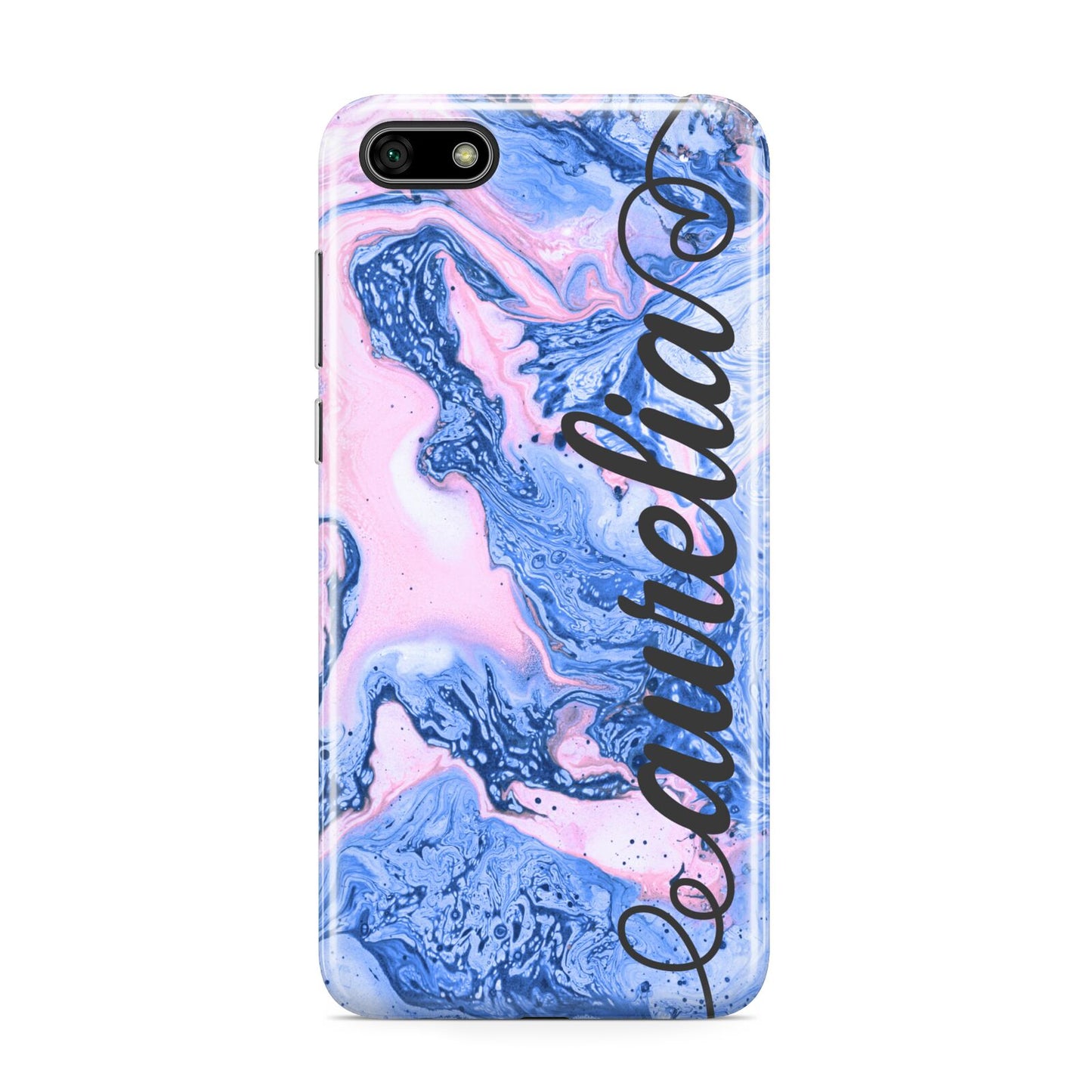 Ocean Blue and Pink Marble Huawei Y5 Prime 2018 Phone Case