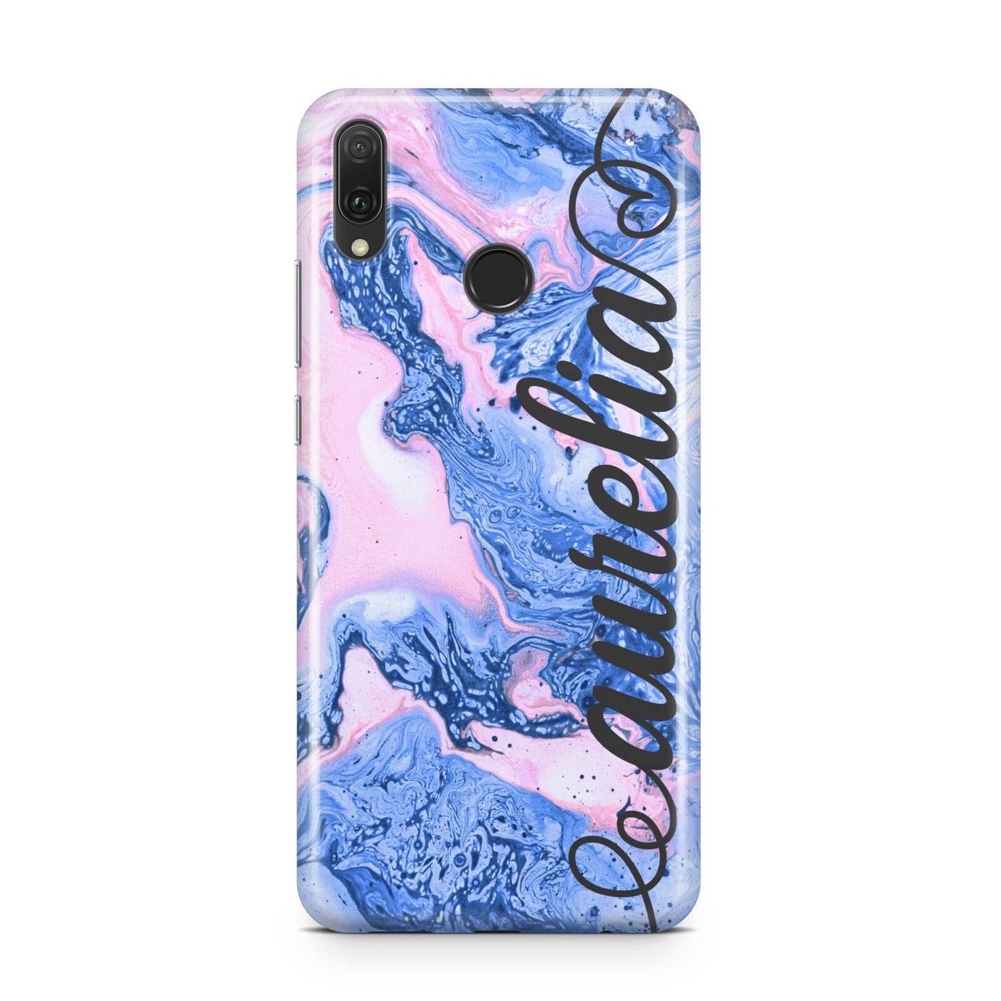 Ocean Blue and Pink Marble Huawei Y9 2019