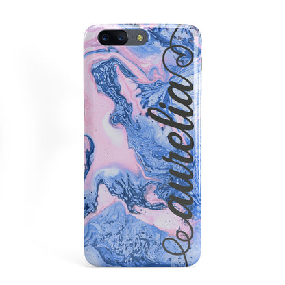 Ocean Blue and Pink Marble OnePlus Case