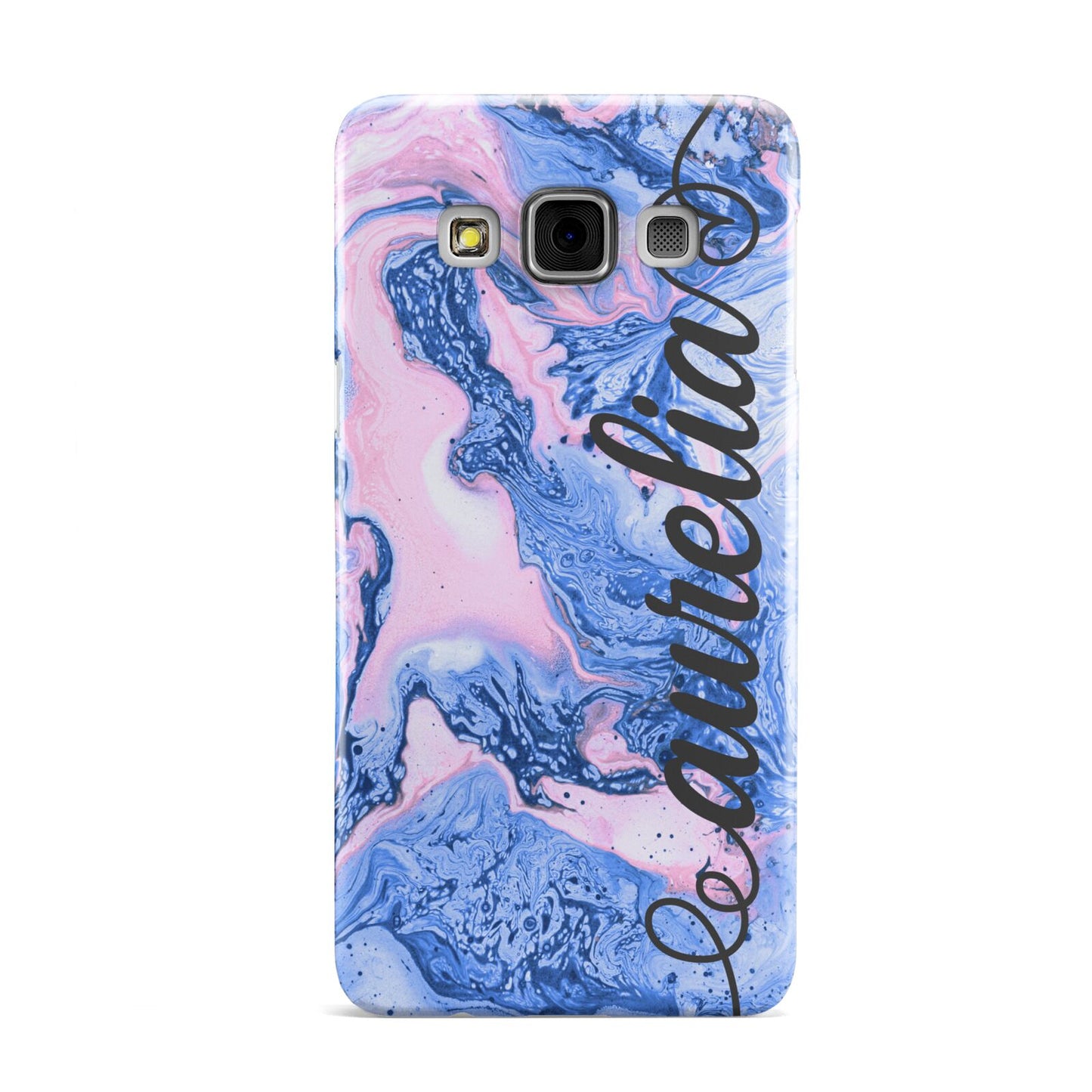 Ocean Blue and Pink Marble Samsung Galaxy A3 Case