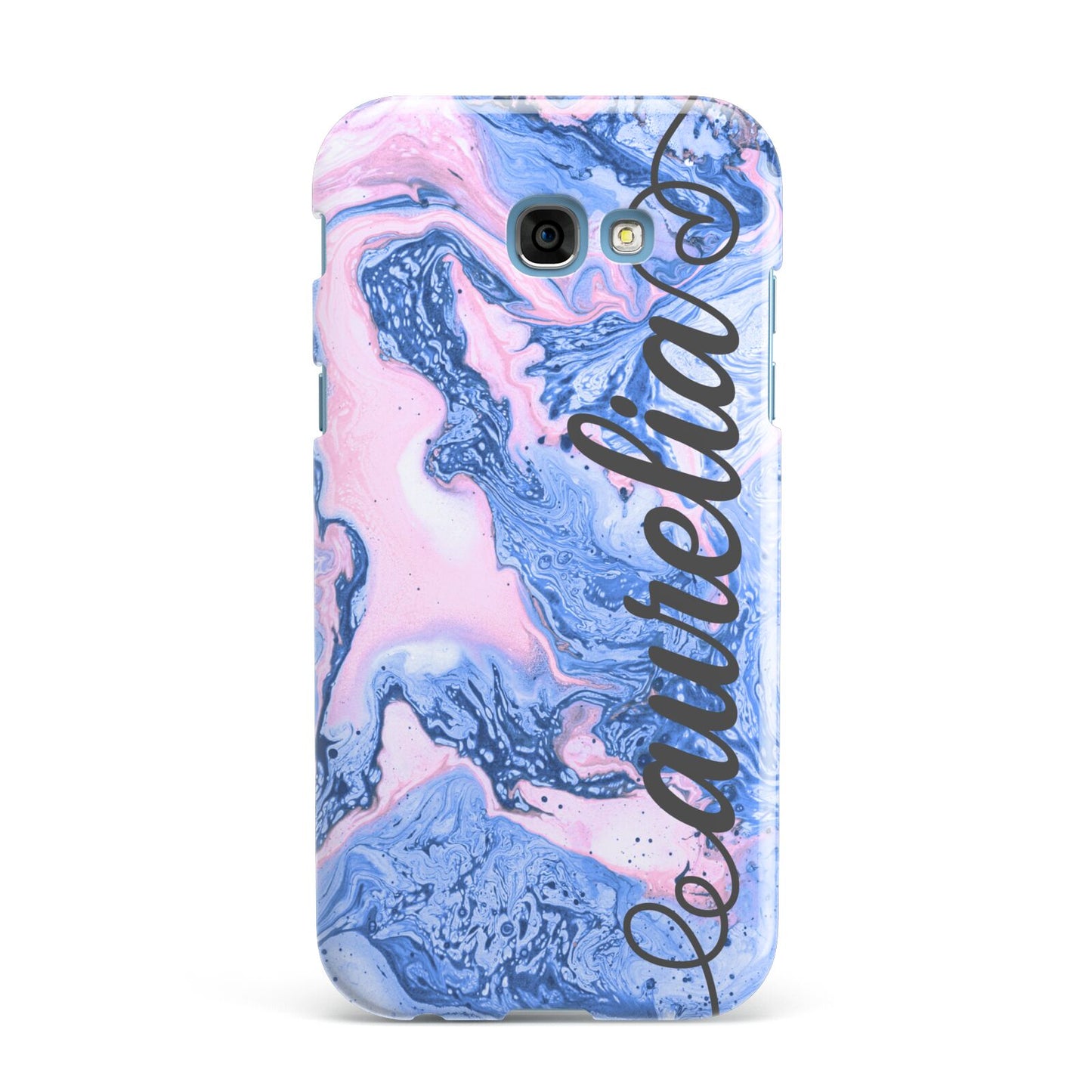 Ocean Blue and Pink Marble Samsung Galaxy A7 2017 Case