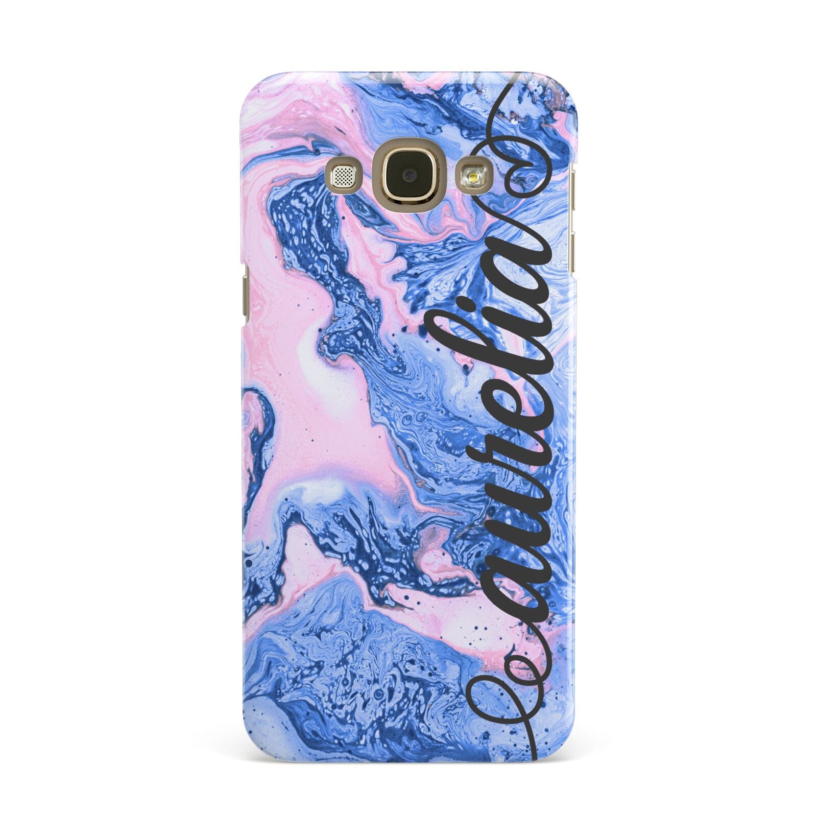 Ocean Blue and Pink Marble Samsung Galaxy A8 Case