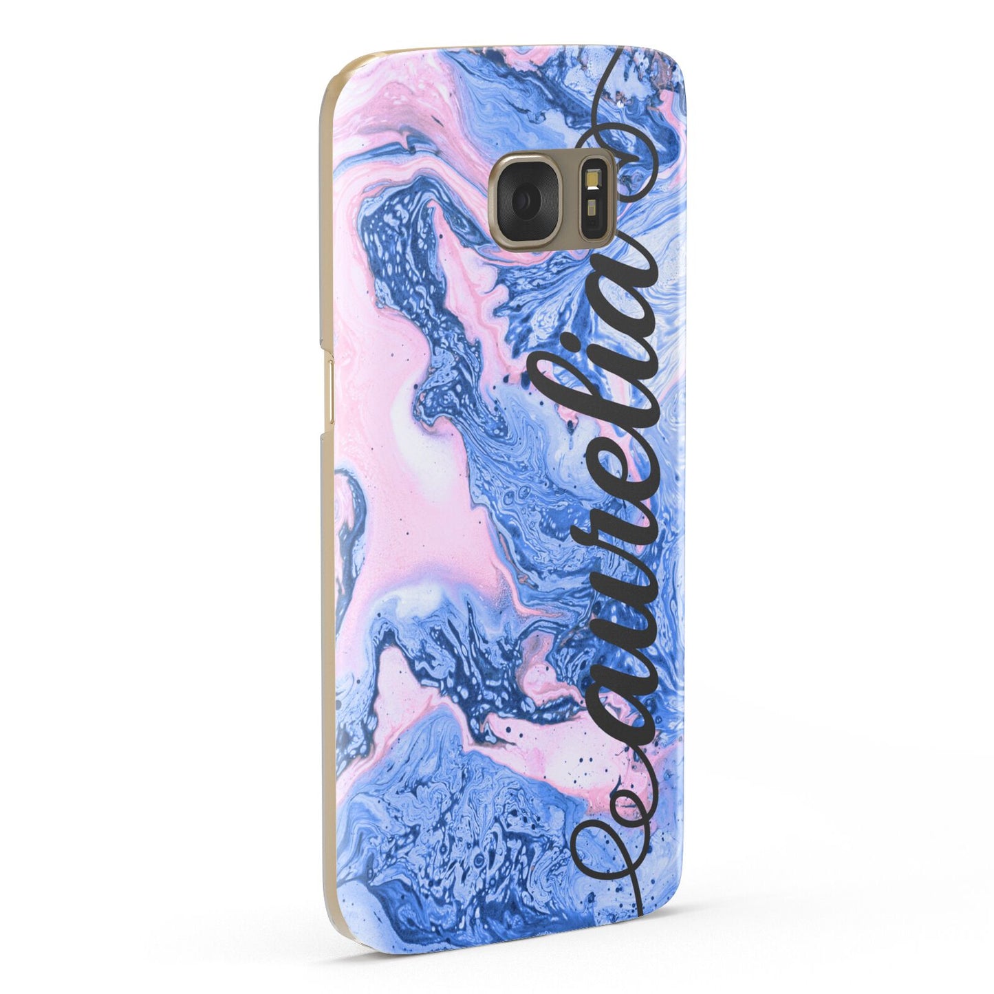 Ocean Blue and Pink Marble Samsung Galaxy Case Fourty Five Degrees