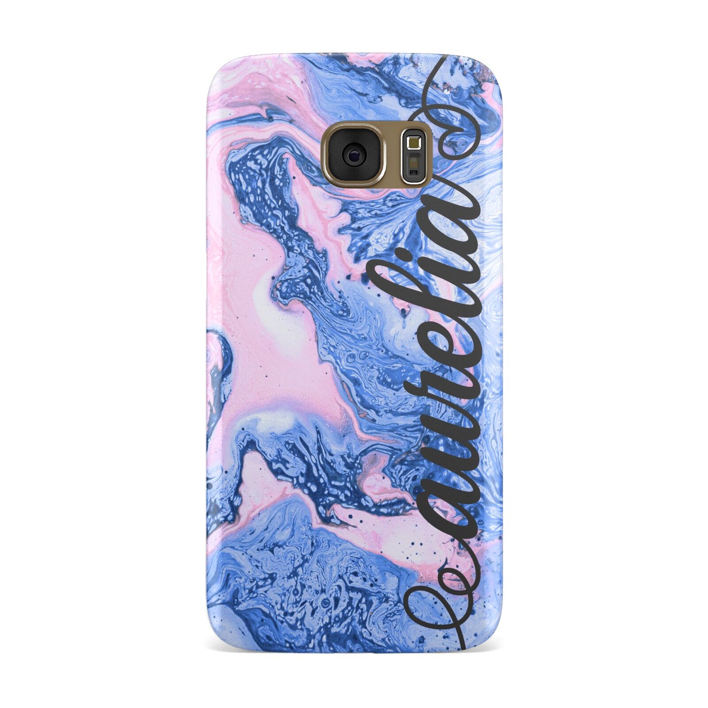 Ocean Blue and Pink Marble Samsung Galaxy Case