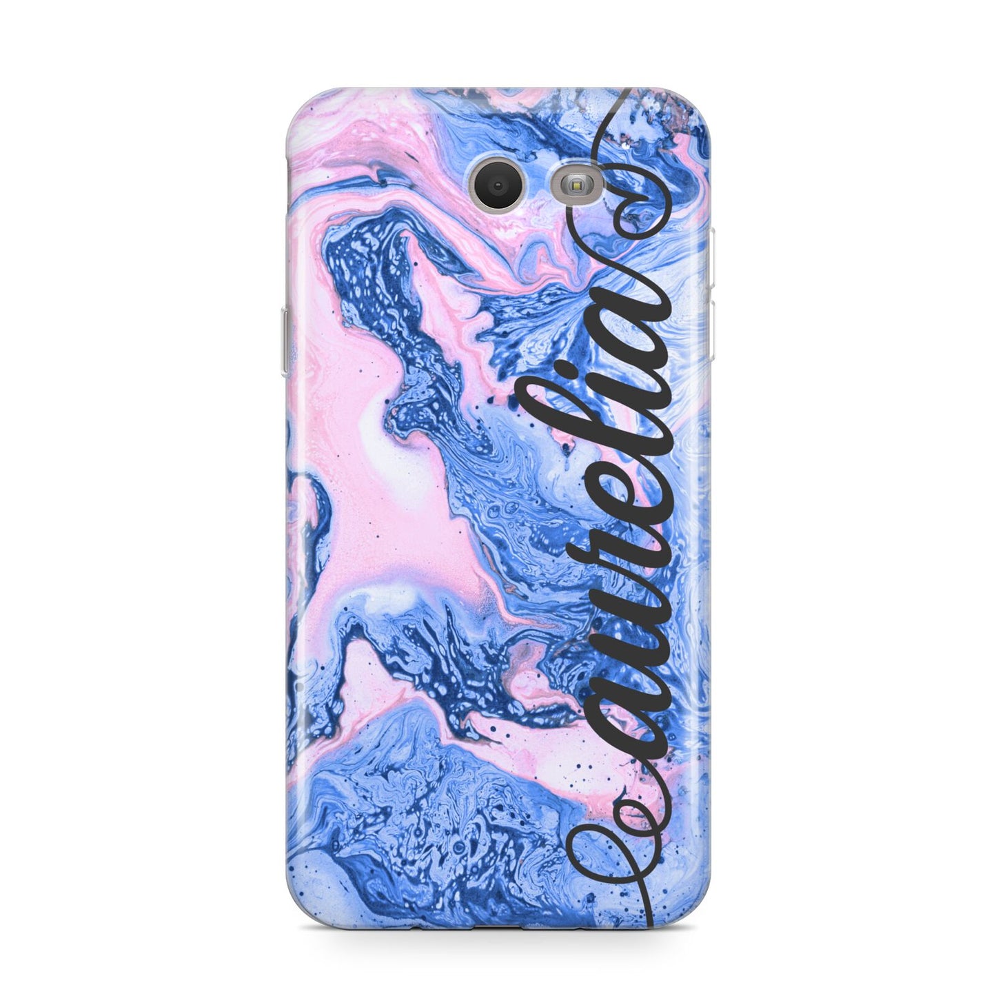 Ocean Blue and Pink Marble Samsung Galaxy J7 2017 Case