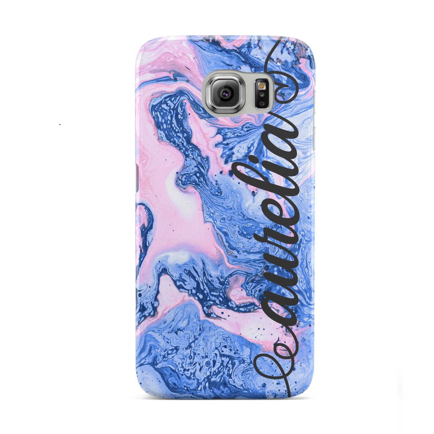 Ocean Blue and Pink Marble Samsung Galaxy S6 Case