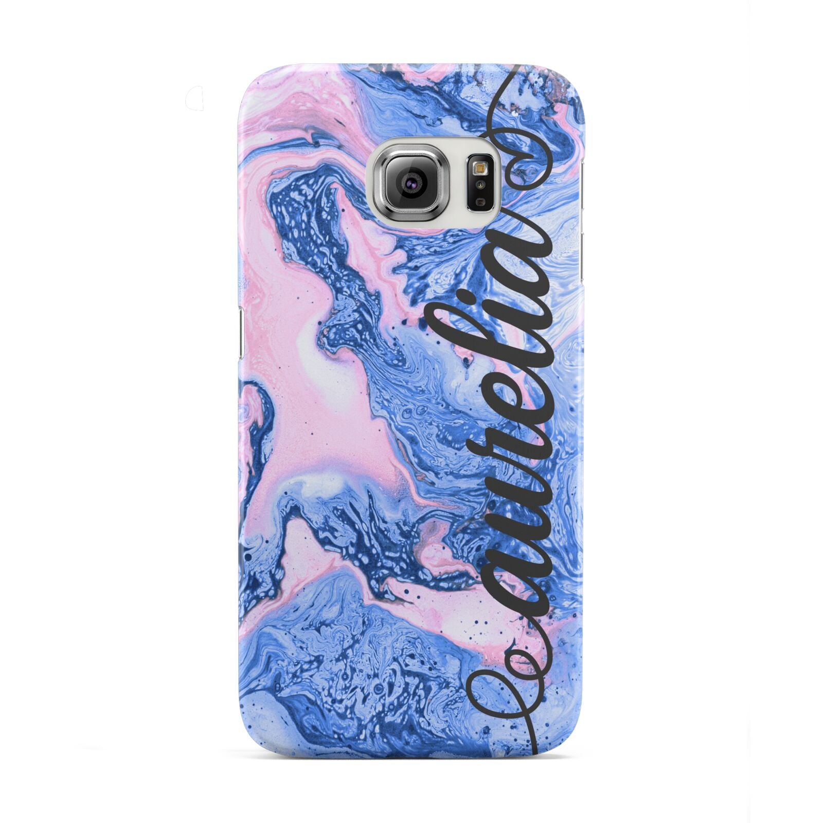 Ocean Blue and Pink Marble Samsung Galaxy S6 Edge Case