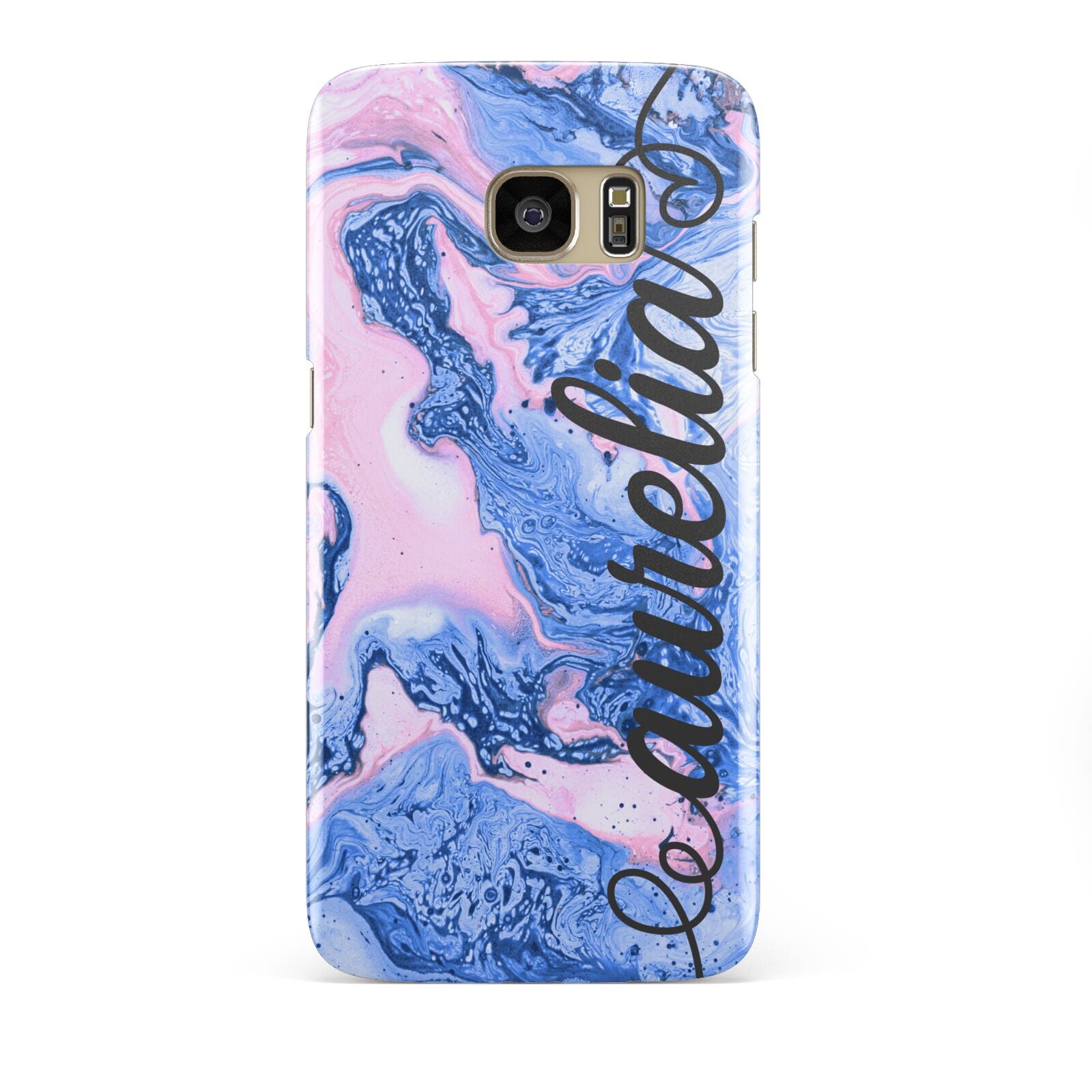 Ocean Blue and Pink Marble Samsung Galaxy S7 Edge Case