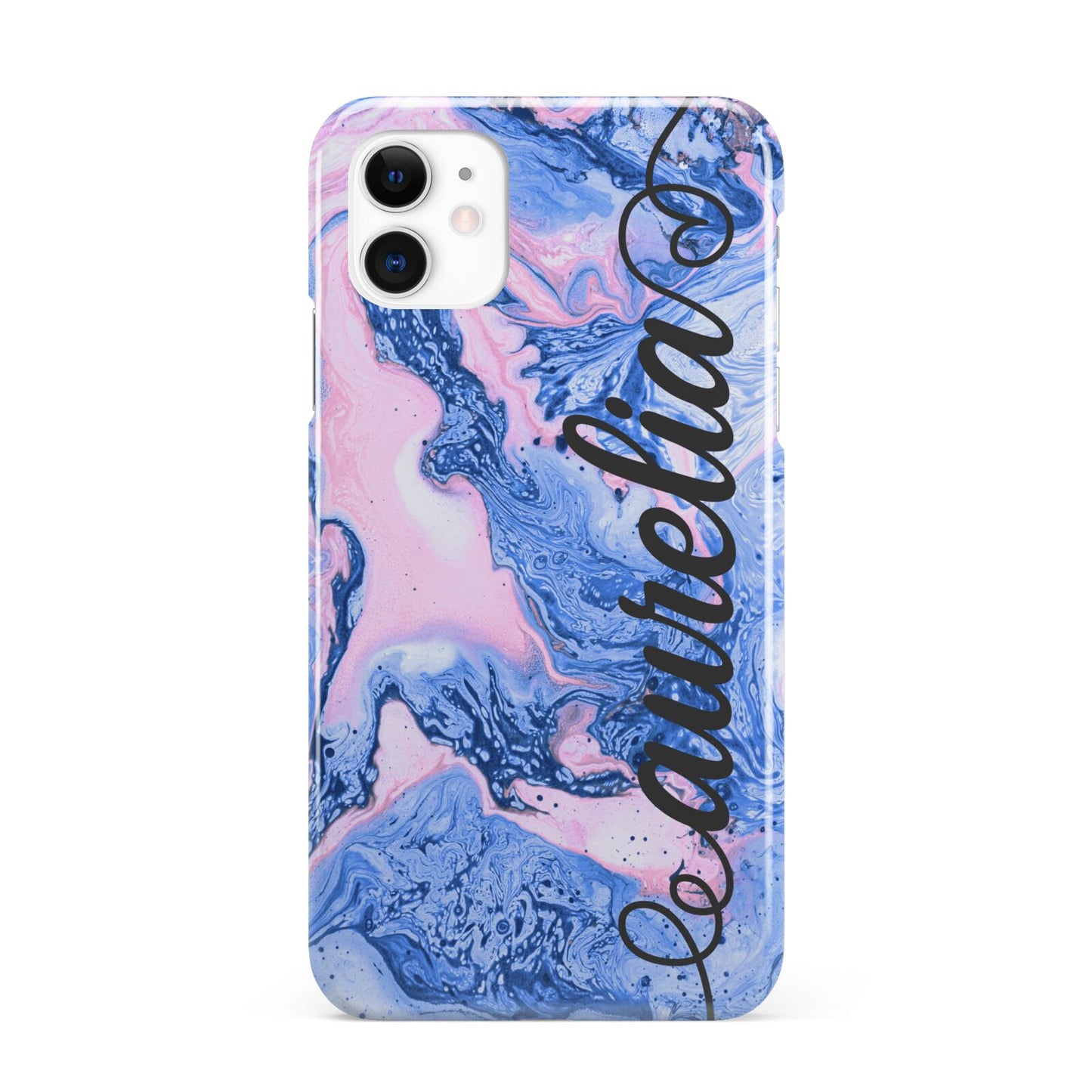 Ocean Blue and Pink Marble iPhone 11 3D Snap Case