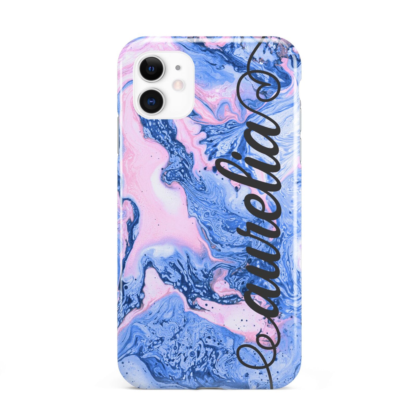 Ocean Blue and Pink Marble iPhone 11 3D Tough Case