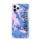 Ocean Blue and Pink Marble iPhone 11 Pro 3D Snap Case