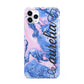 Ocean Blue and Pink Marble iPhone 11 Pro Max 3D Tough Case
