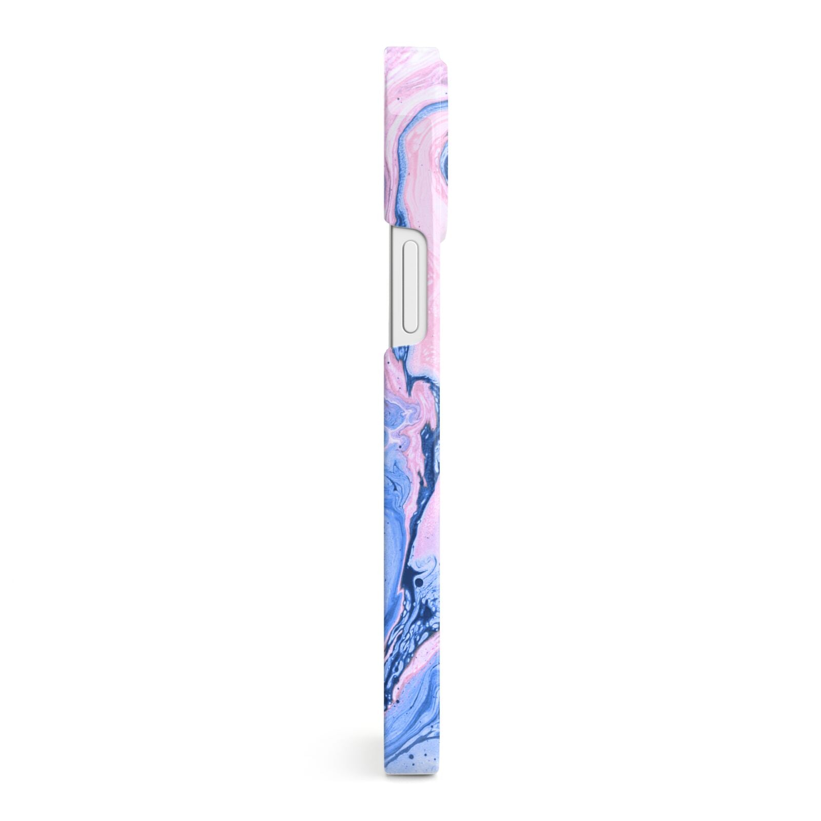Ocean Blue and Pink Marble iPhone 13 Mini Side Image 3D Snap Case
