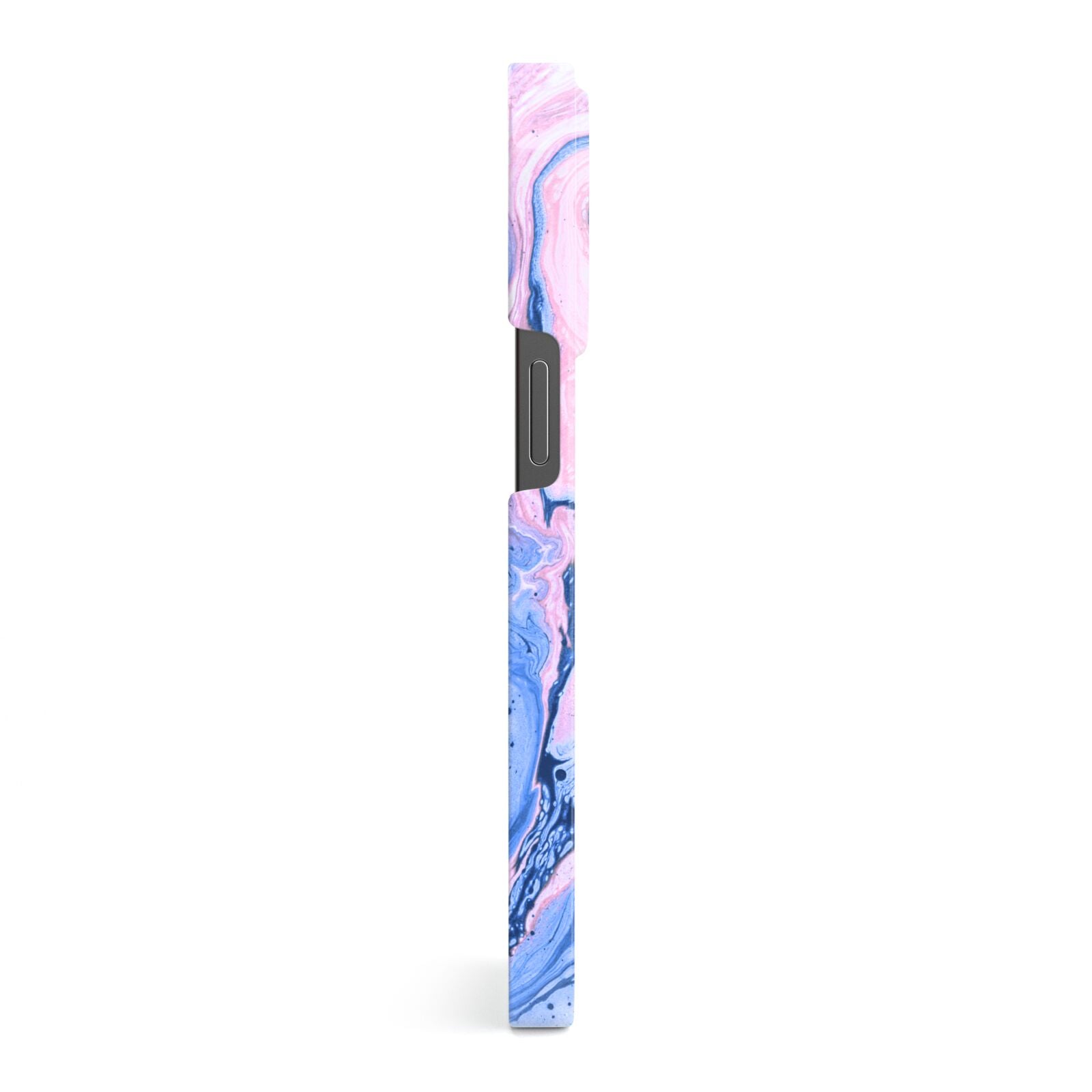 Ocean Blue and Pink Marble iPhone 13 Pro Side Image 3D Snap Case