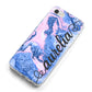 Ocean Blue and Pink Marble iPhone 8 Bumper Case on Silver iPhone Alternative Image