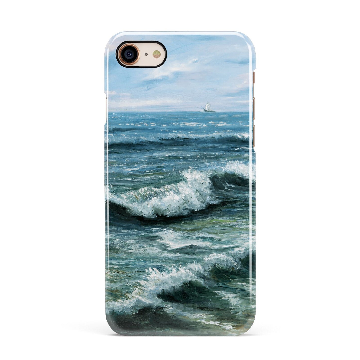 Ocean Brush Stroke Apple iPhone 7 8 3D Snap Case