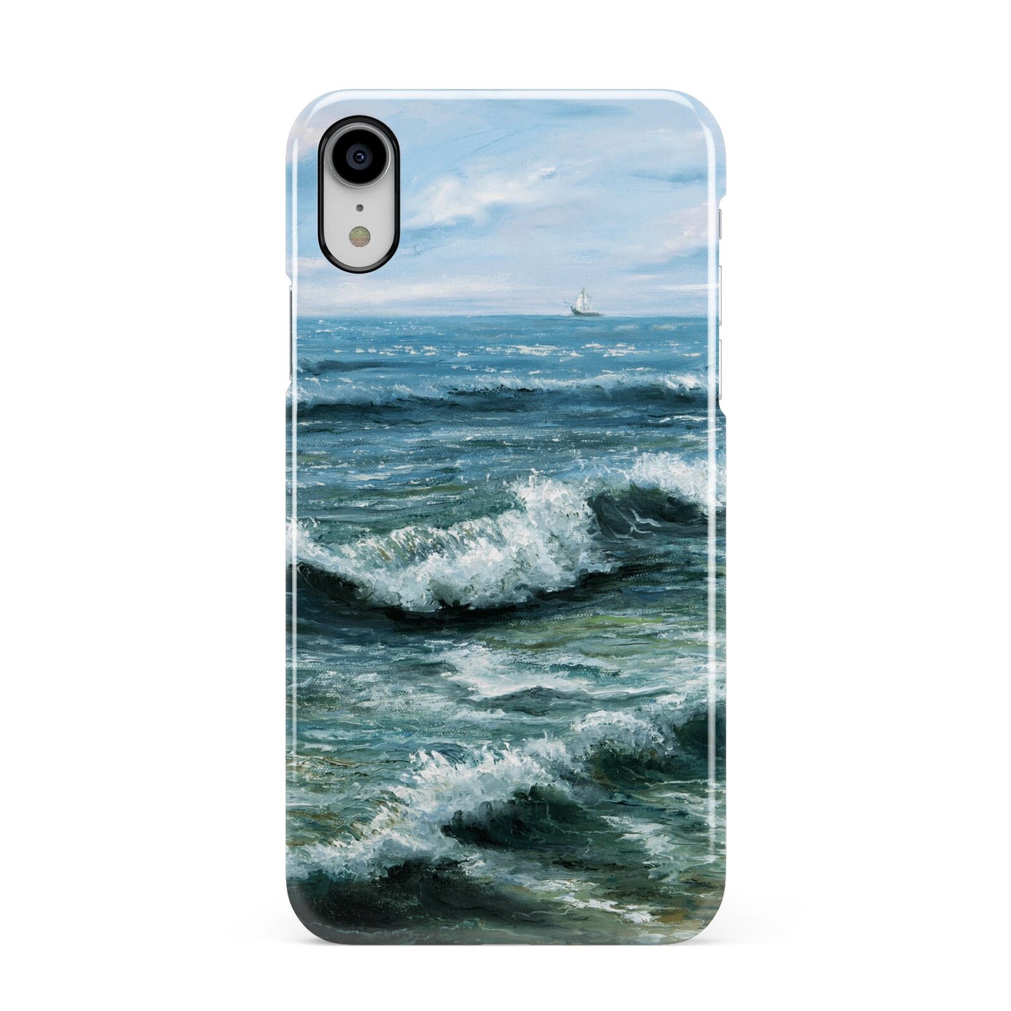 Ocean Brush Stroke Apple iPhone XR White 3D Snap Case