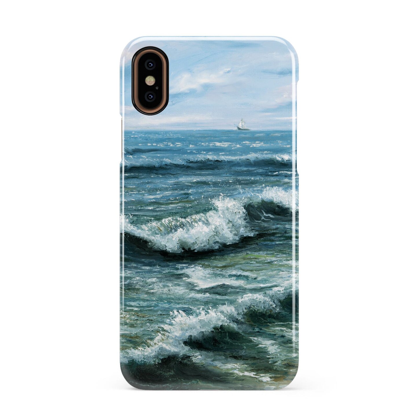 Ocean Brush Stroke Apple iPhone XS 3D Snap Case