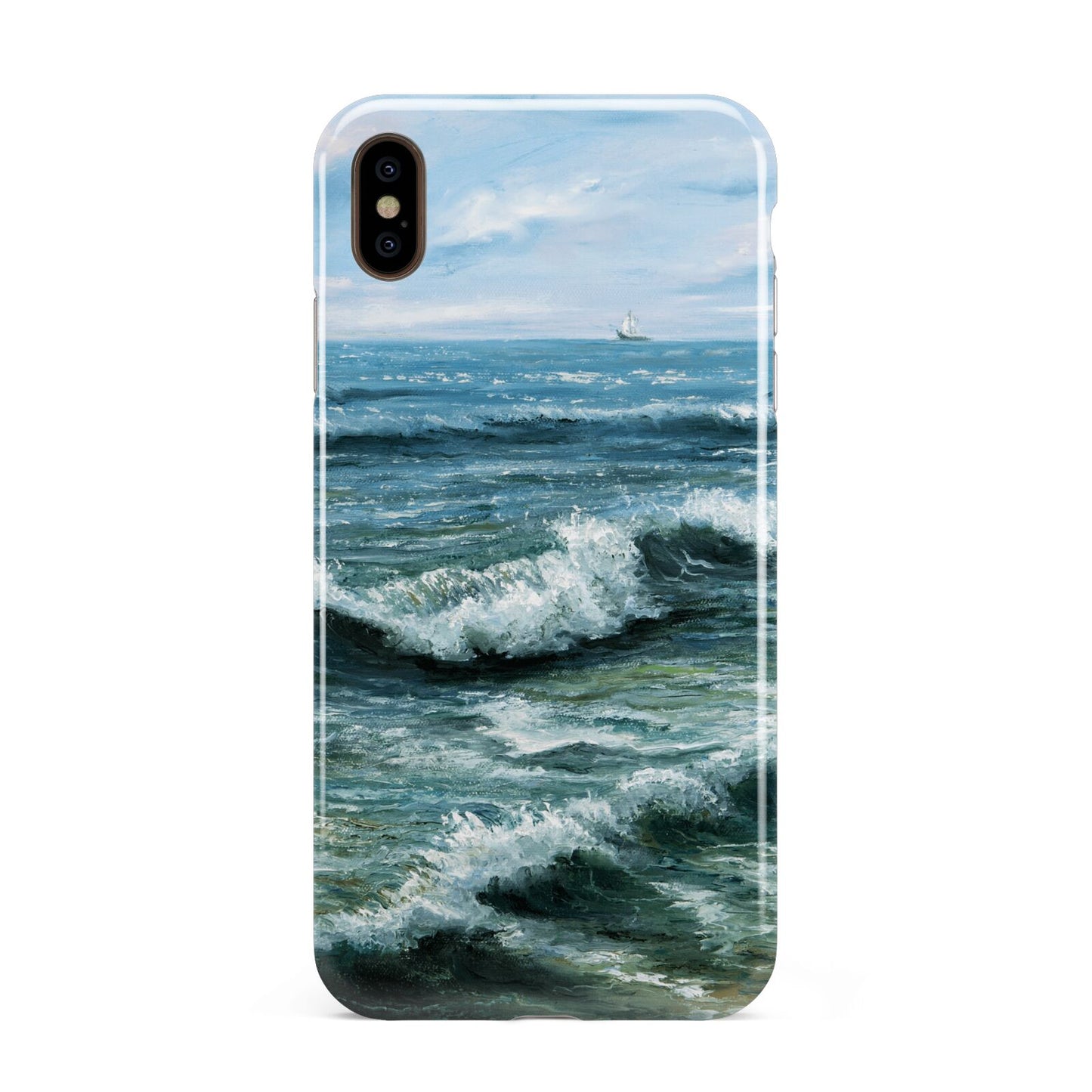 Ocean Brush Stroke Apple iPhone Xs Max 3D Tough Case