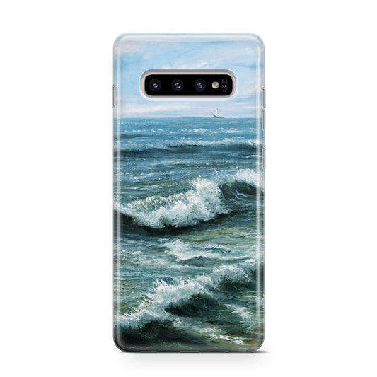 Ocean Brush Stroke Protective Samsung Galaxy Case