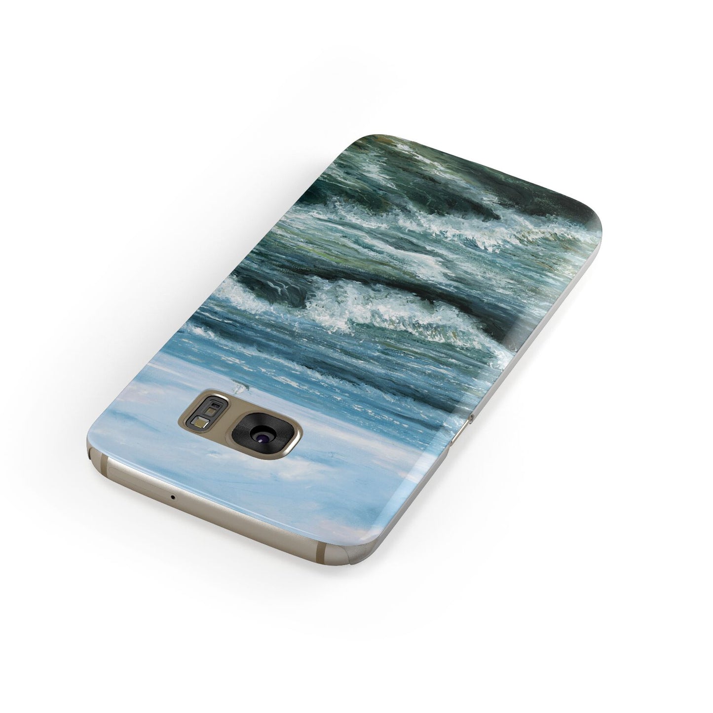 Ocean Brush Stroke Samsung Galaxy Case Front Close Up