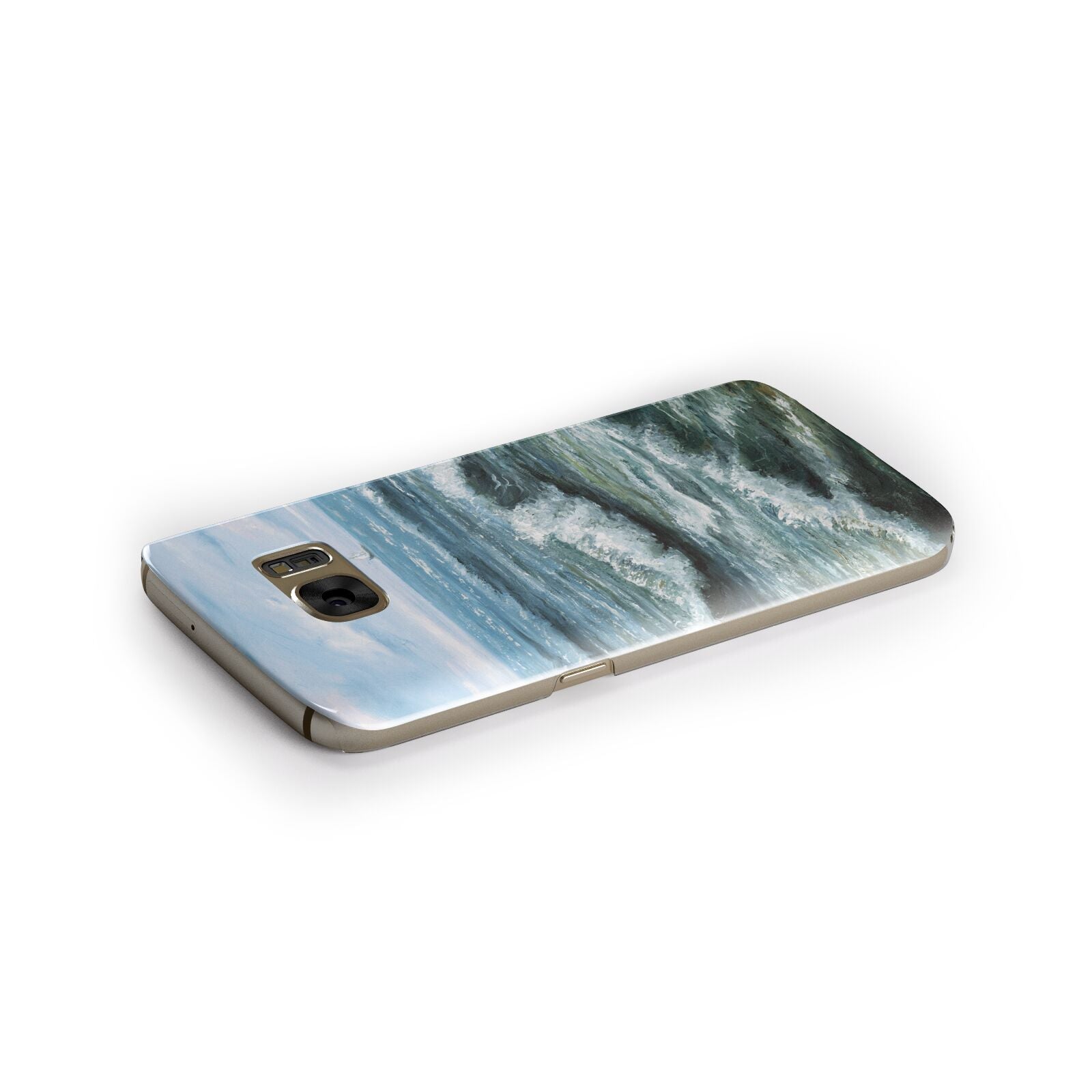 Ocean Brush Stroke Samsung Galaxy Case Side Close Up