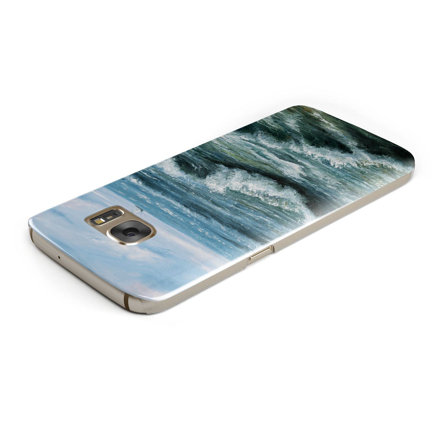 Ocean Brush Stroke Samsung Galaxy Case Top Cutout