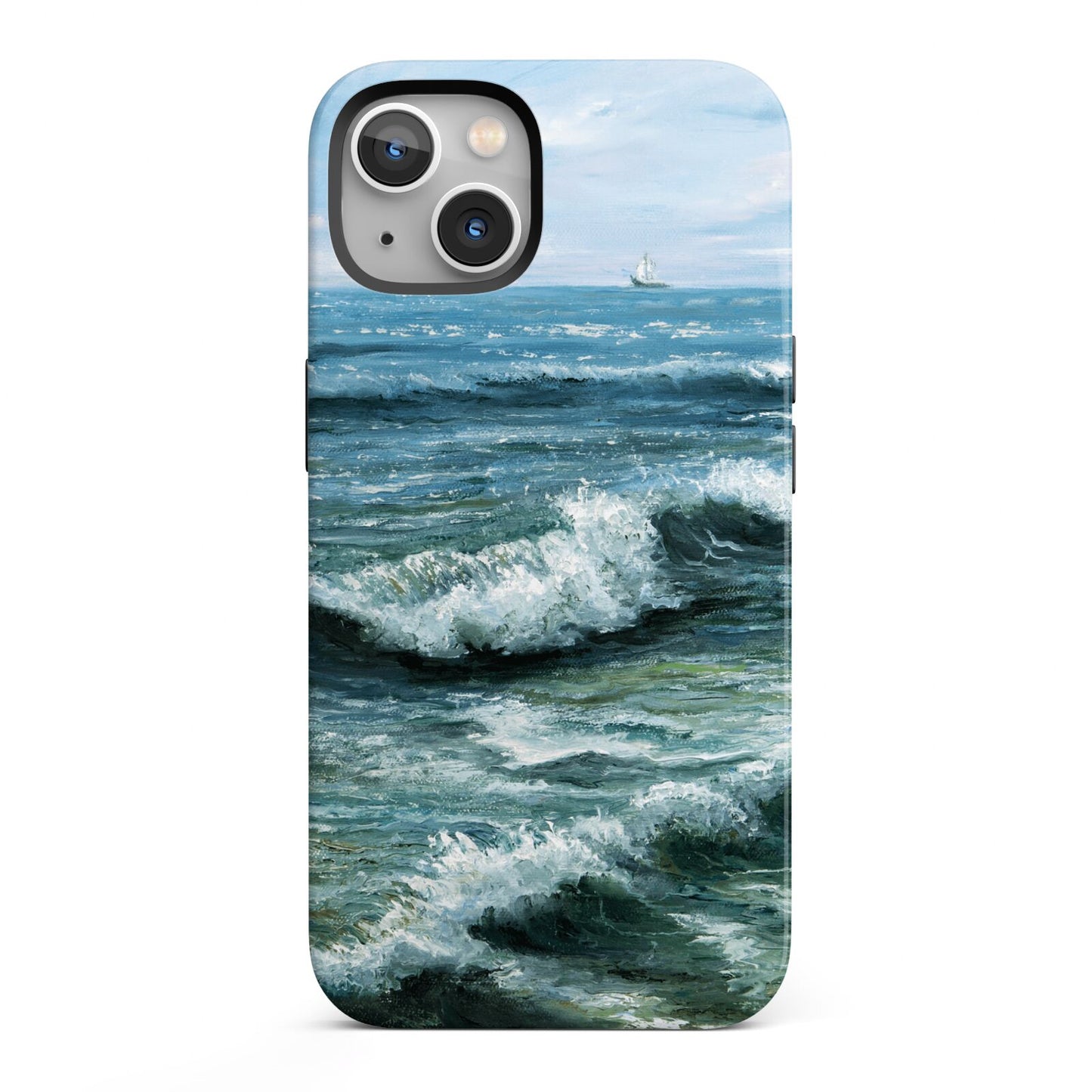 Ocean Brush Stroke iPhone 13 Full Wrap 3D Tough Case